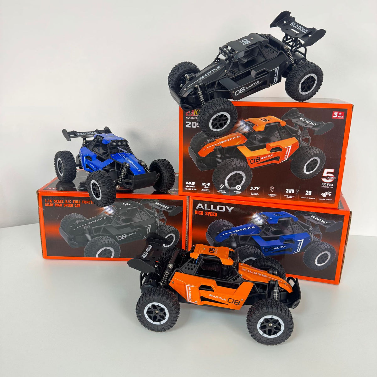 Alloy Off-Road Remote Control Car with LED Lights