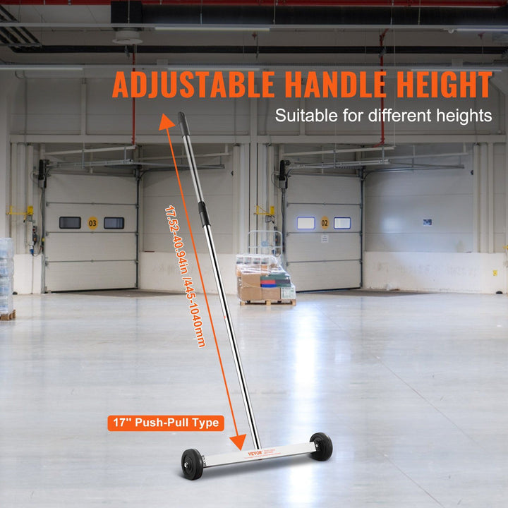 Arbasa 17-Inch Magnetic Sweeper with Wheels in-use view