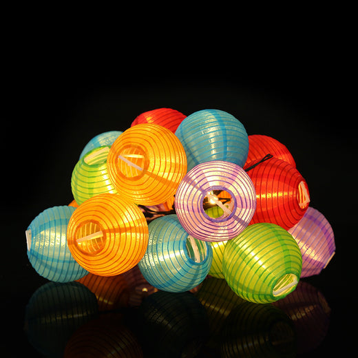 Solar Powered LED Lantern String Lights