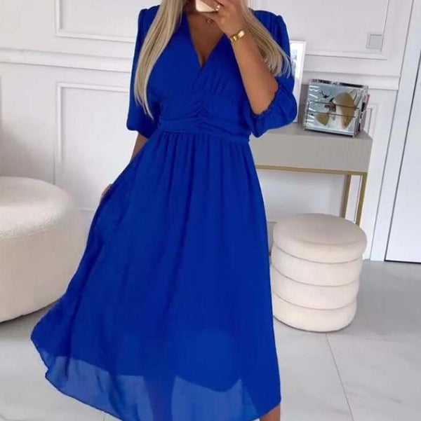 Waist-cinching, figure-flattering maxi dress
