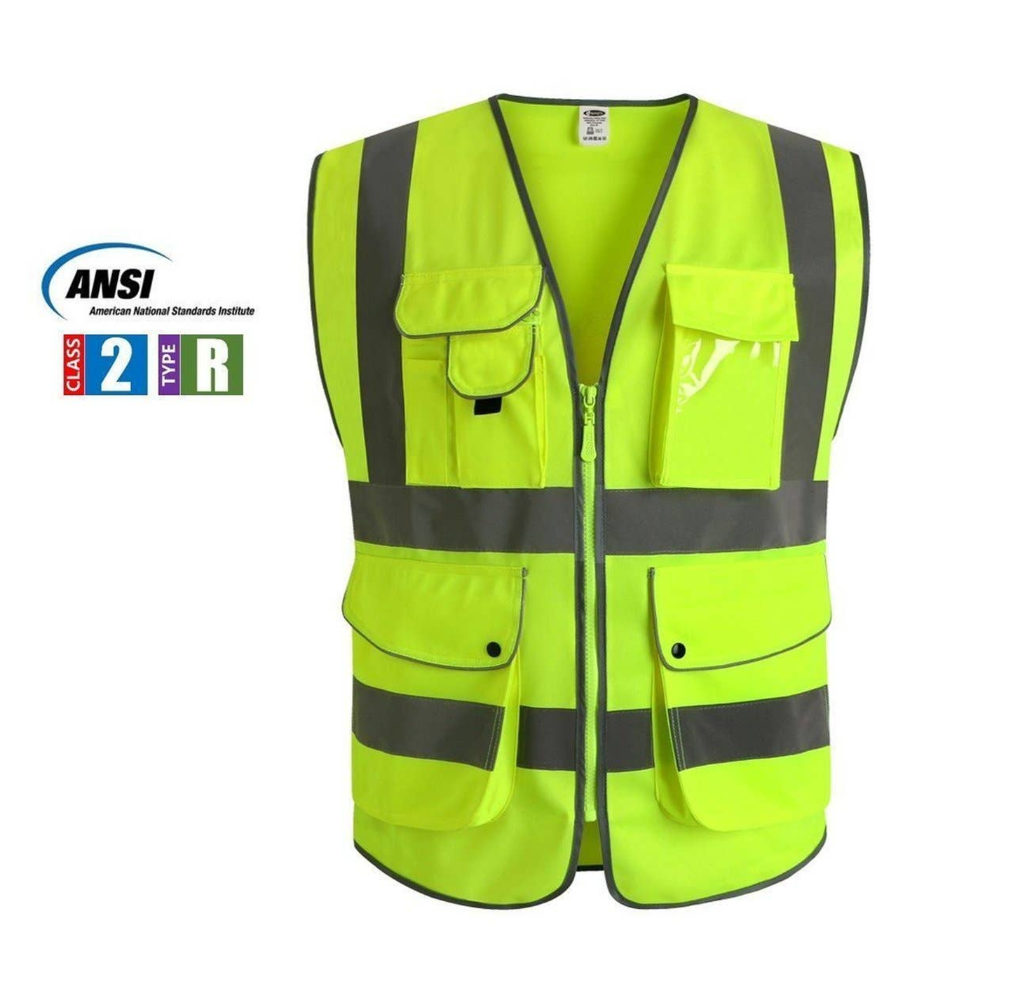 Reflective Safety Vest, Neon Green
