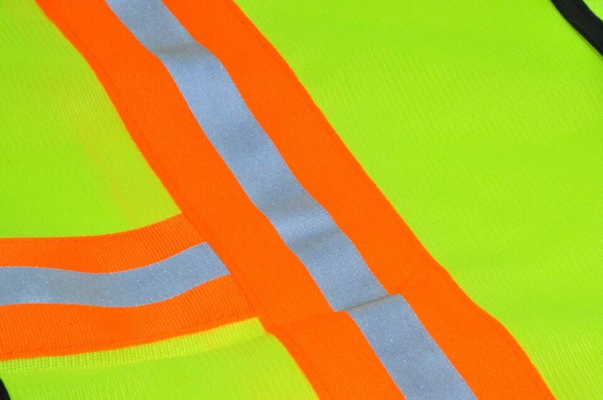 Safety Vest with Reflective Strips, Neon Lime Green