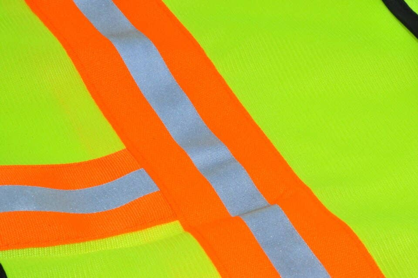 Safety Vest with Reflective Strips, Neon Lime Green