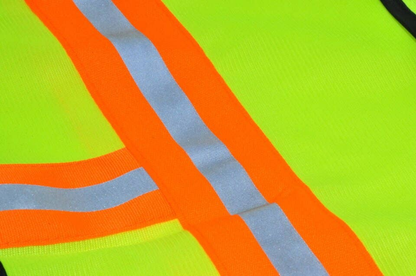Safety Vest with Reflective Strips, Neon Lime Green