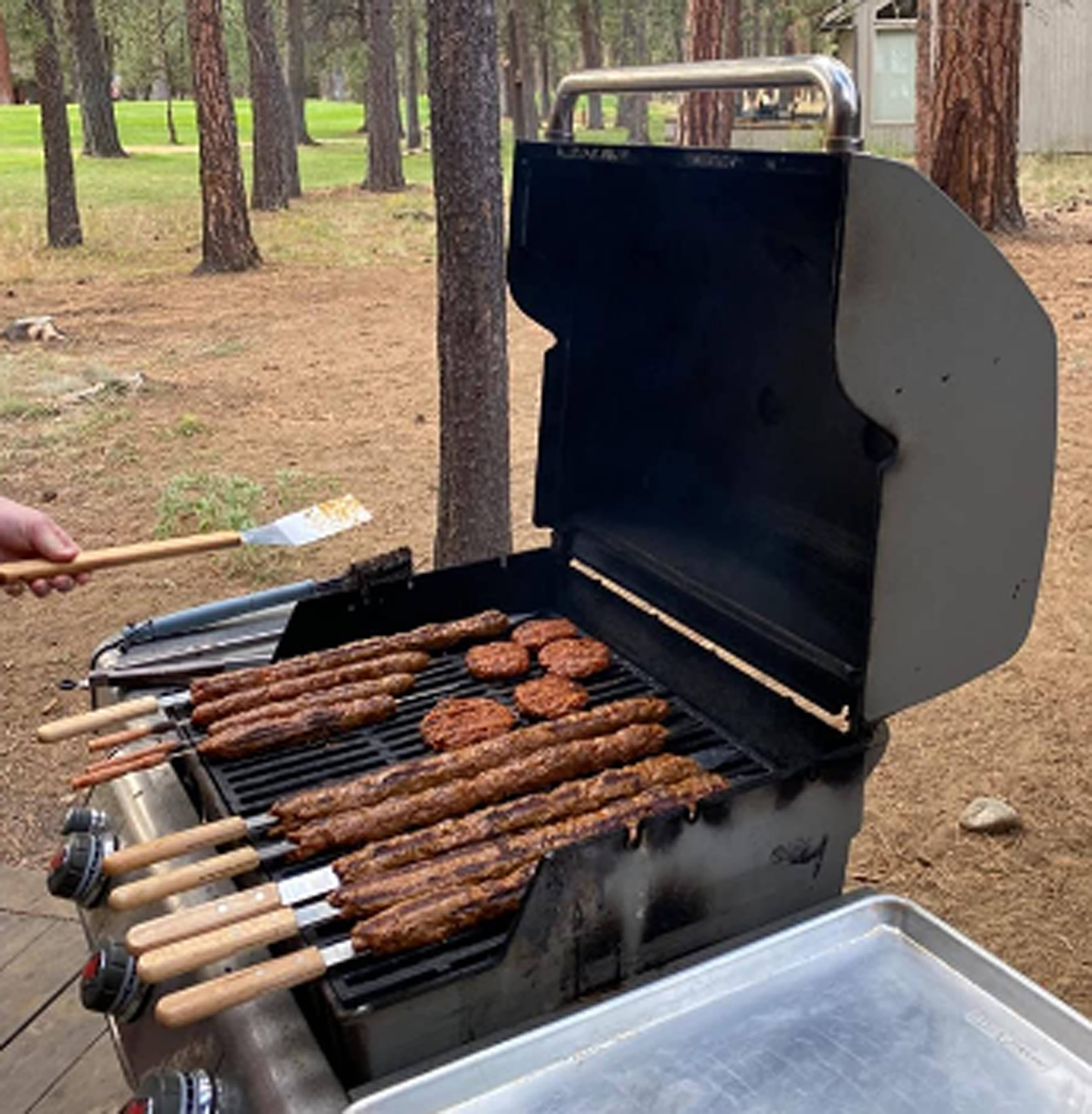 Thin Stainless Steel BBQ Skewer