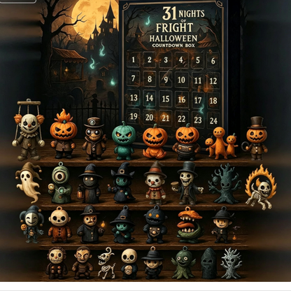 Halloween Countdown Blind Box with 3D PVC Figures