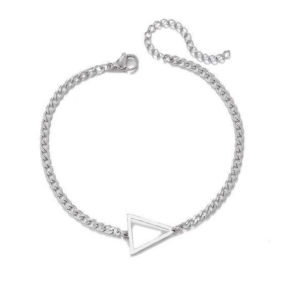 Geometric Stainless Steel Triangle NK Chain Bracelet Men Hip Hop Cross... product image 5