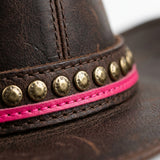 Studded Western Drifter Cowboy Hat - closeup