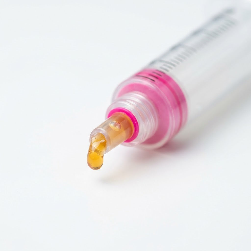 Roach Killing Gel Bait Syringe side profile. roach killing gel bait syringe