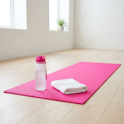 non-slip yoga mat with carrying strap close-up