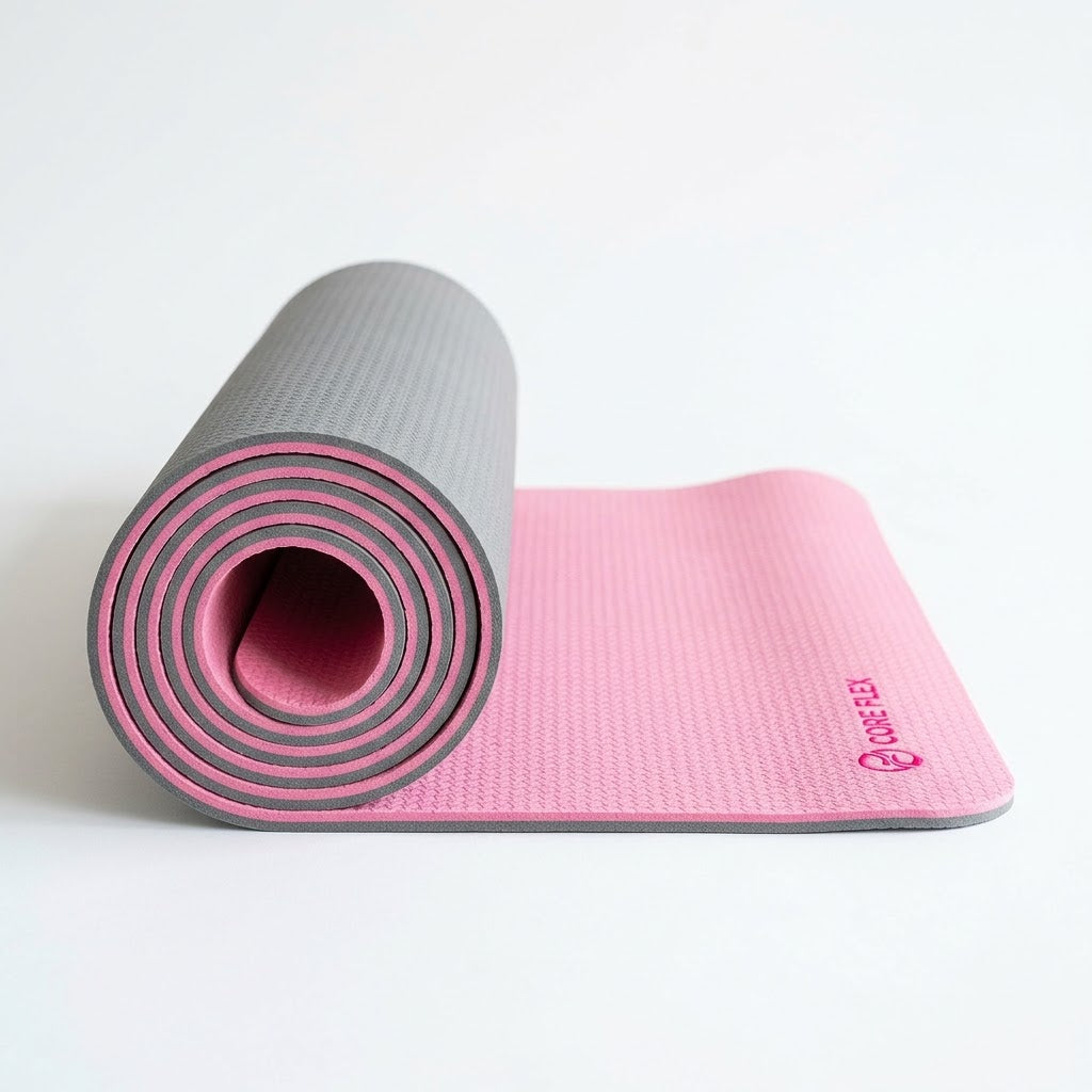non-slip yoga mat in use for downward dog
