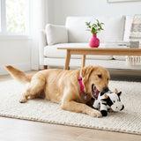Puppy chew toy plush cow back view