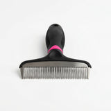 Deshedding tool stainless steel blade close-up