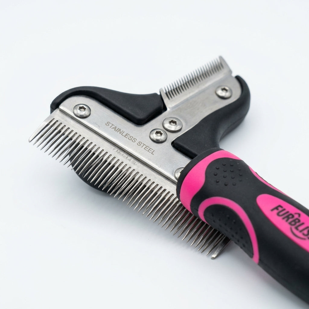 Deshedding tool ergonomic handle grip