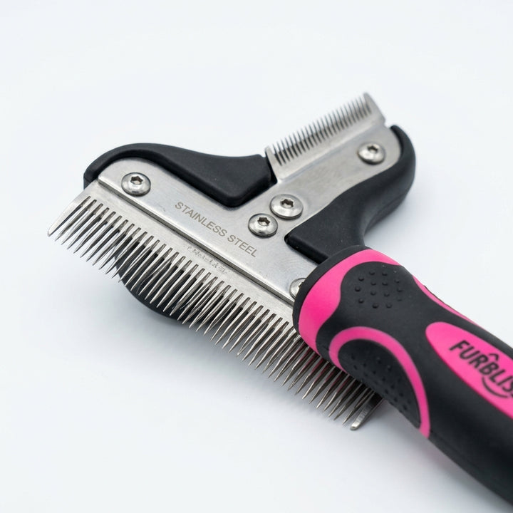 Deshedding tool ergonomic handle grip