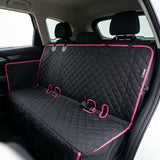 Dog car seat cover hammock design installed in back seat