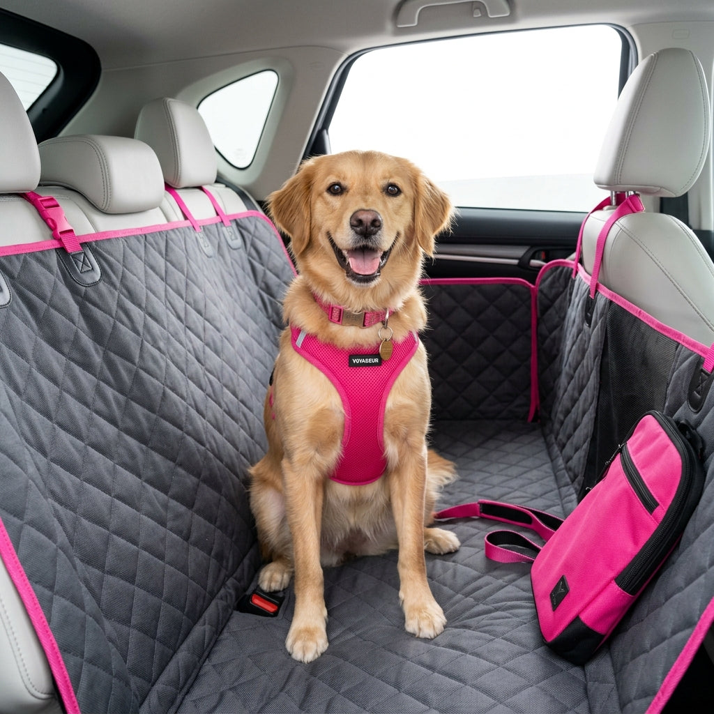 Waterproof Dog Car Rear Seat Cover Protector – Non-Slip Pet Hammock