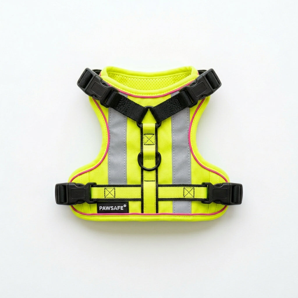 Reflective dog vest side view for small breeds