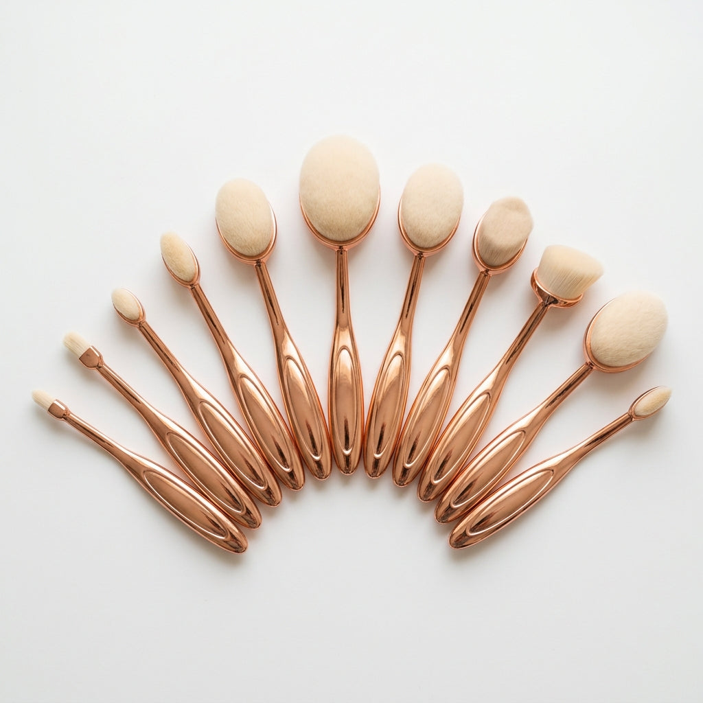 10-Piece Oval Beauty Brush Set — hero