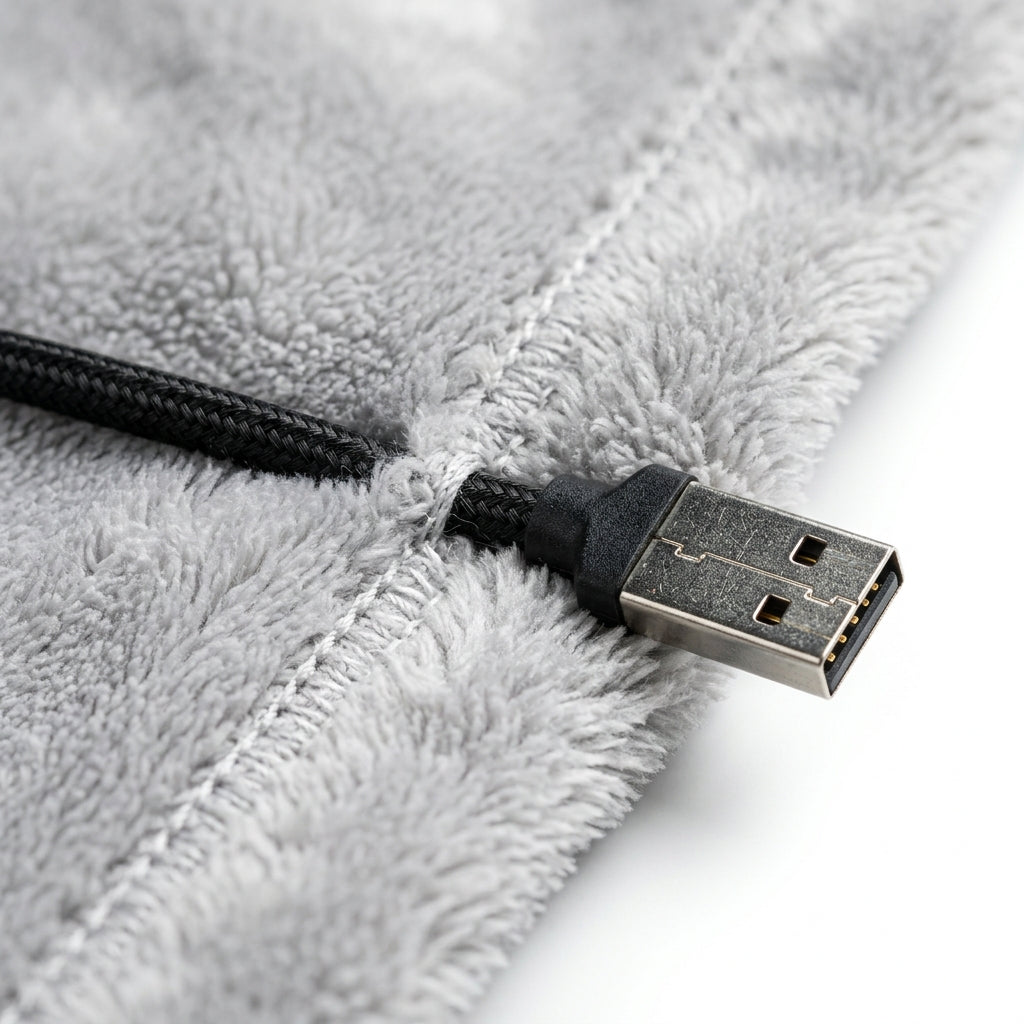 Heated Wearable Blanket — detail