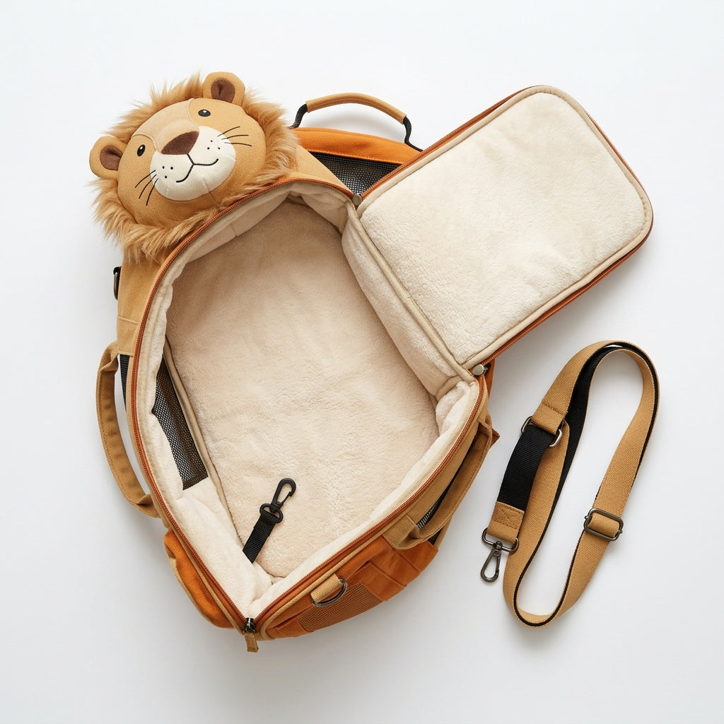 Lion Design Pet Bag — lifestyle