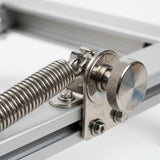 Pilates reformer machine close up construction detail