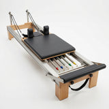 Extra large Pilates reformer machine, full length view