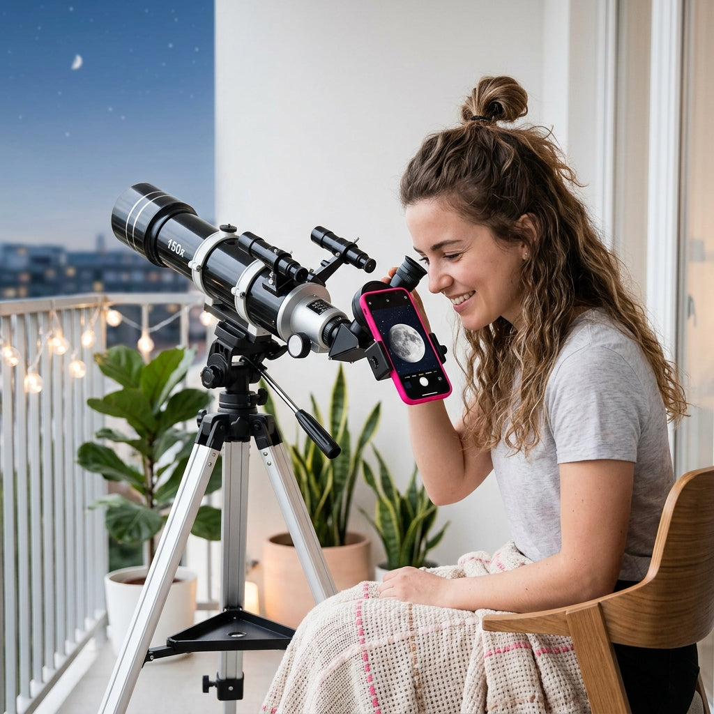 150x Astronomical Telescope with Tripod lifestyle photo