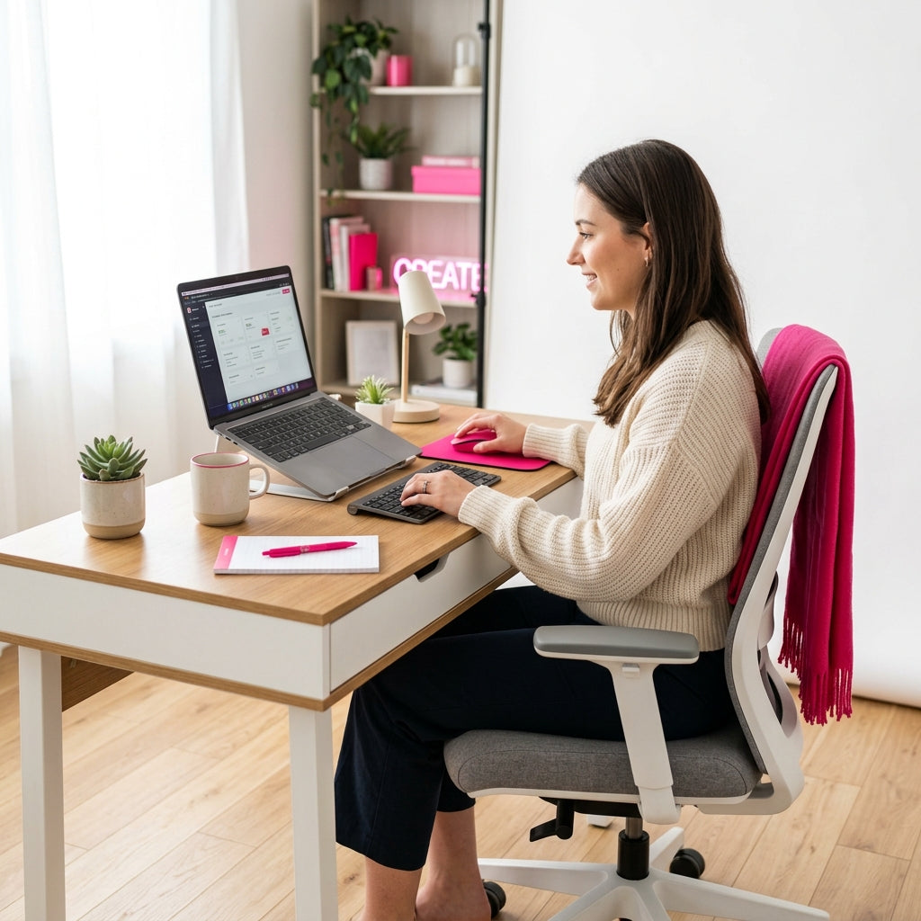 Home Office Desk and Chair Set in modern workspace
