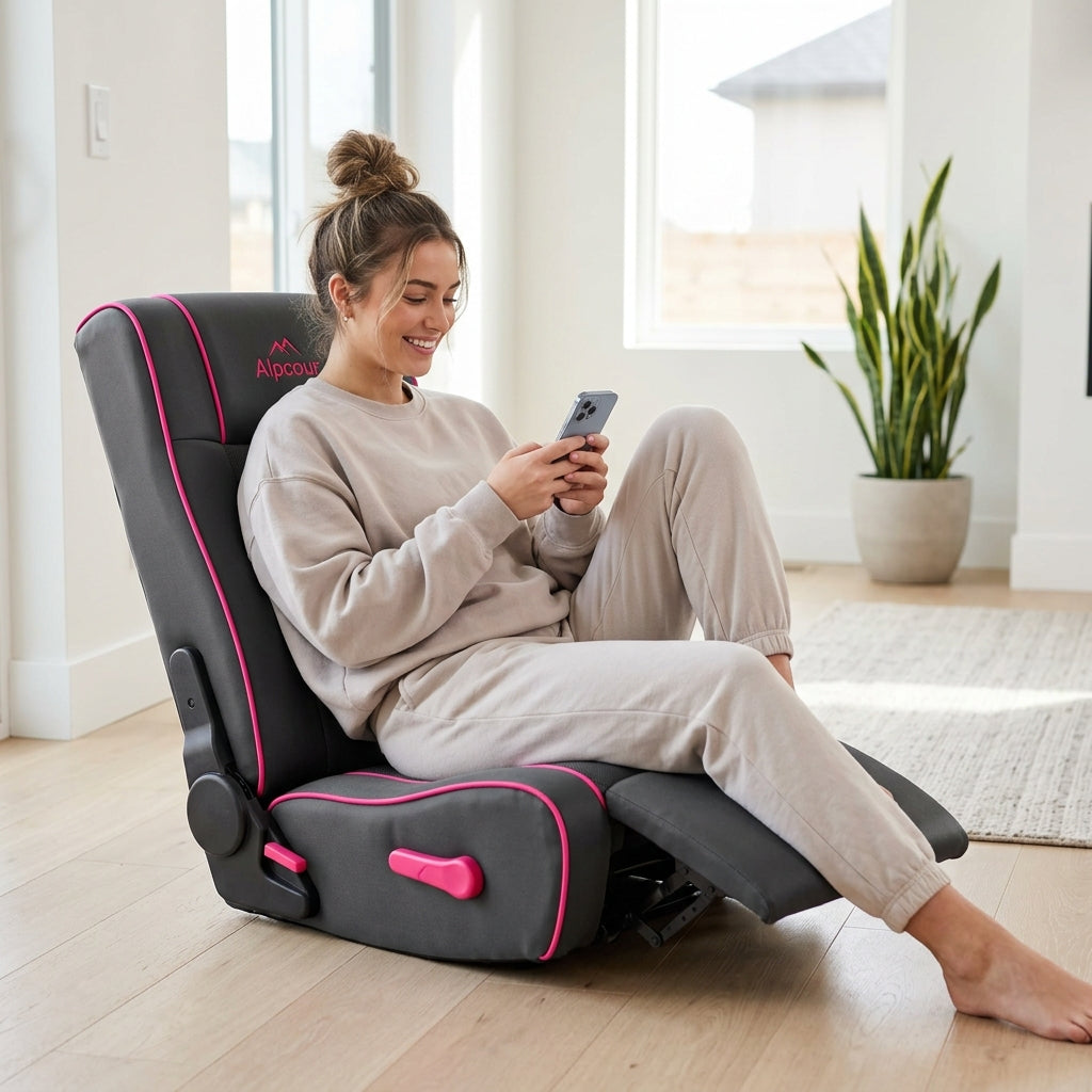 Heated stadium seat with back support at outdoor event