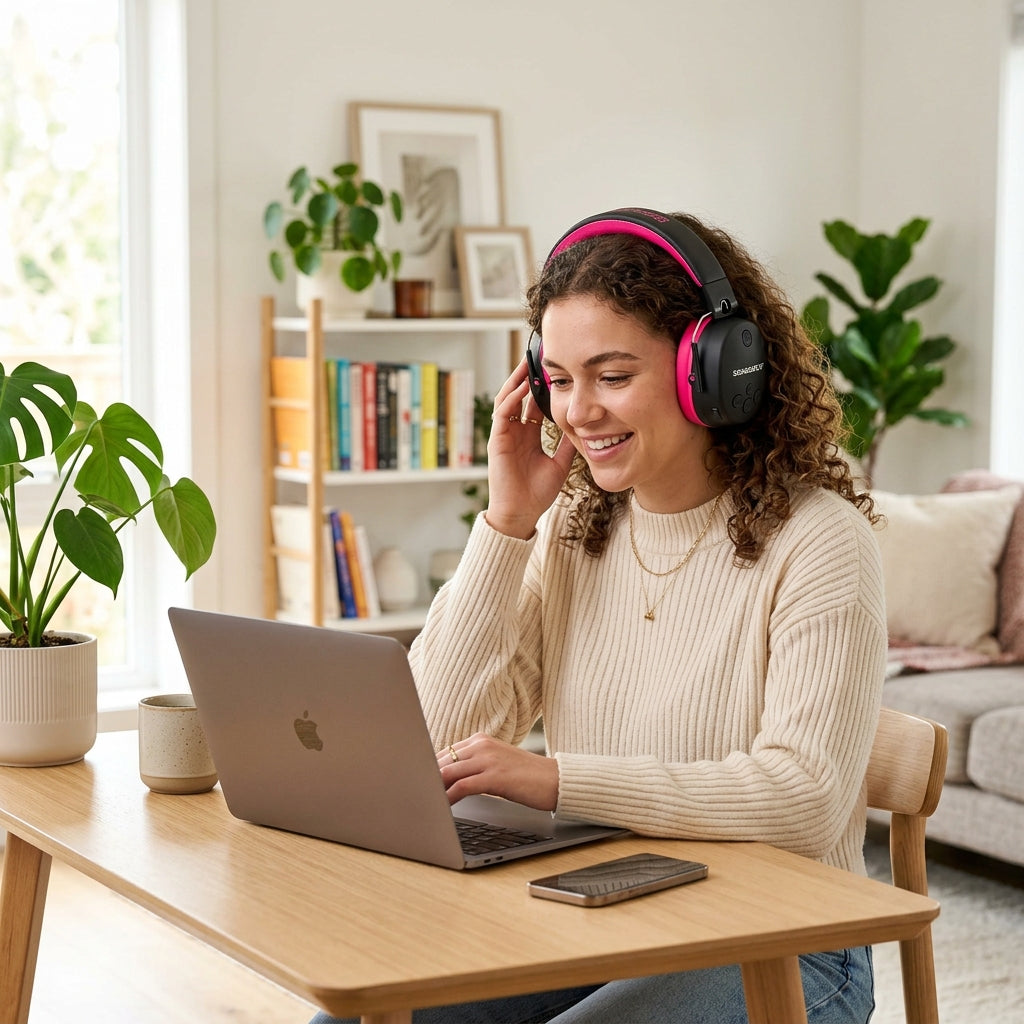 Bluetooth Safety Ear Muffs worn during work