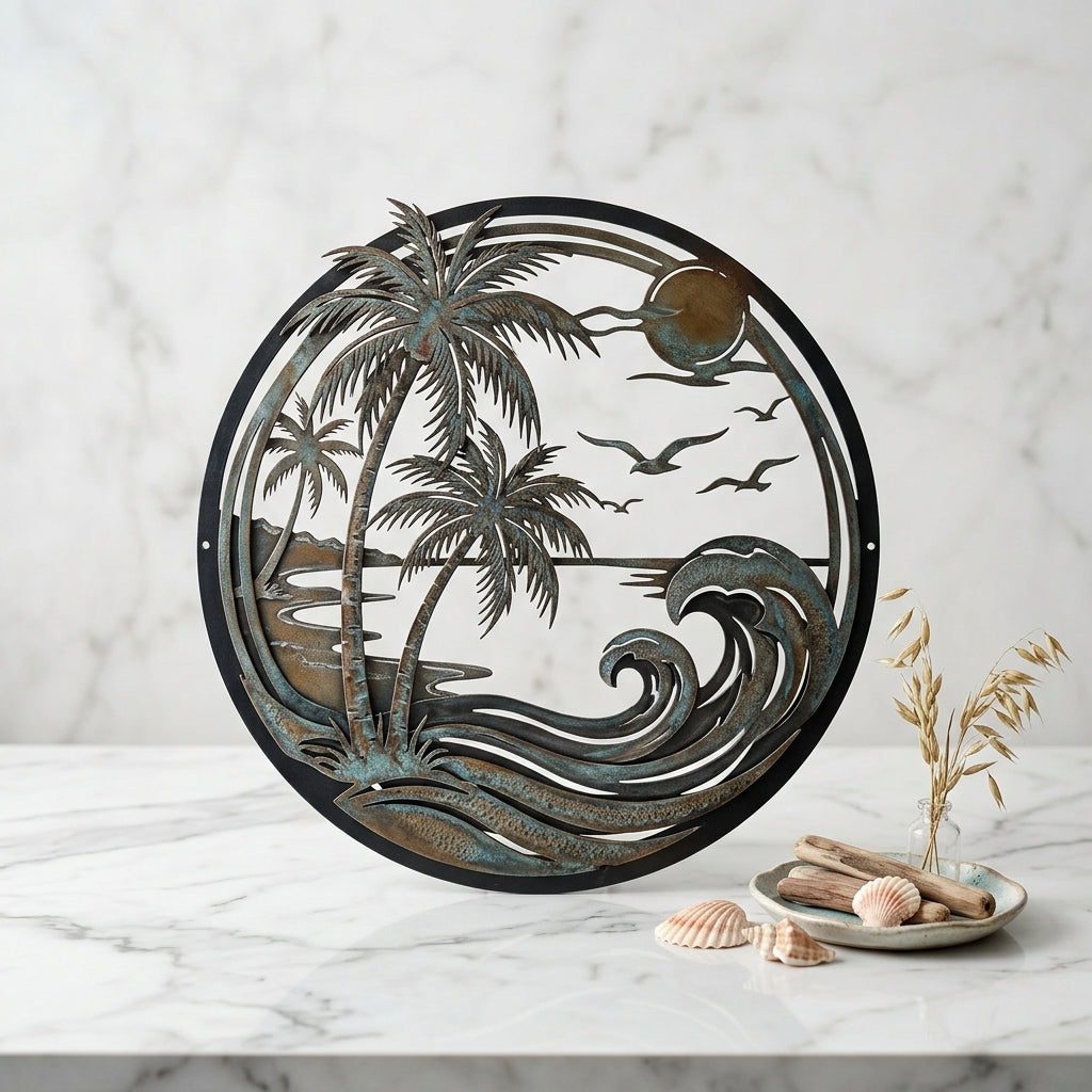 Metal Beach Wall Decor Ocean Inspired Art - Lifestyle