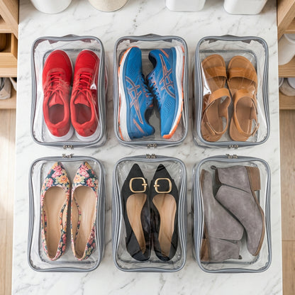 Clear Shoe Storage Bags with Window - Lifestyle
