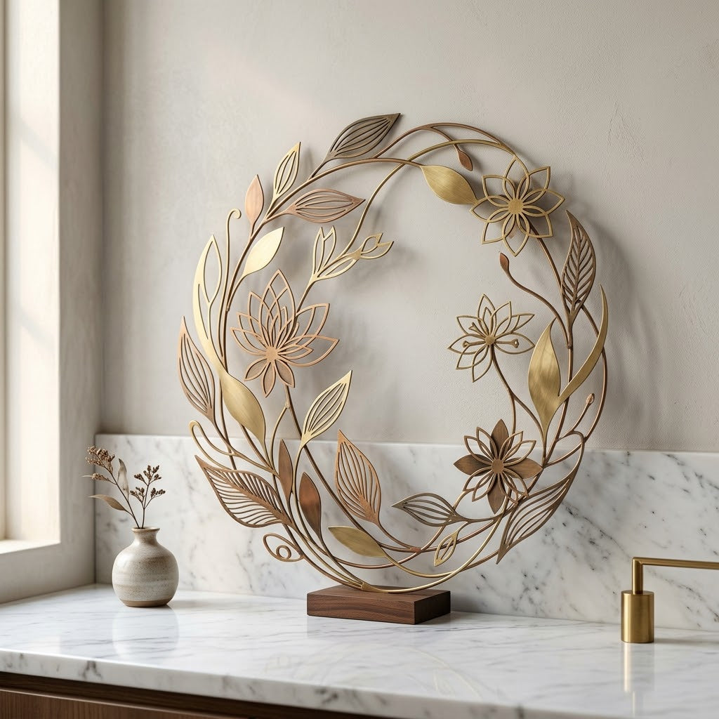 Modern Metal Wall Art Home Decor - Lifestyle