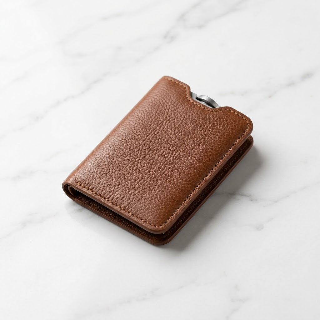 Leather Pop Up Card Holder Wallet - Lifestyle