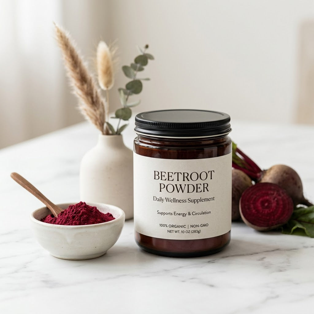 Beetroot powder supplement for daily wellness and smoothies
