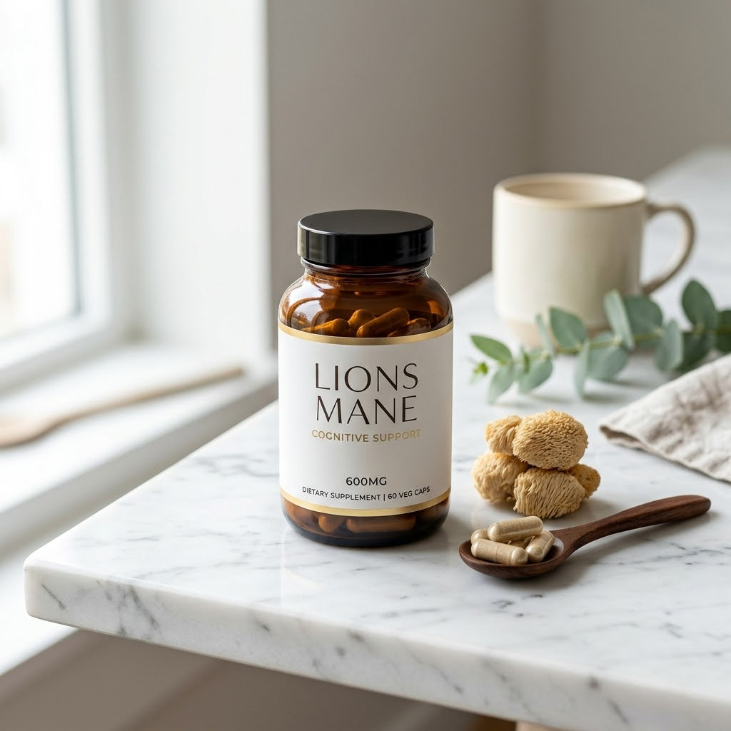 Lions mane mushroom supplement for focus and cognitive support