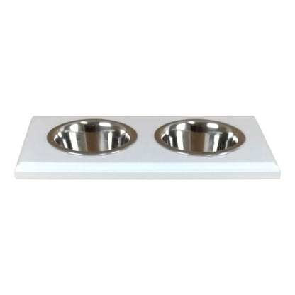Champion Bowl pet food holder, white finish detail