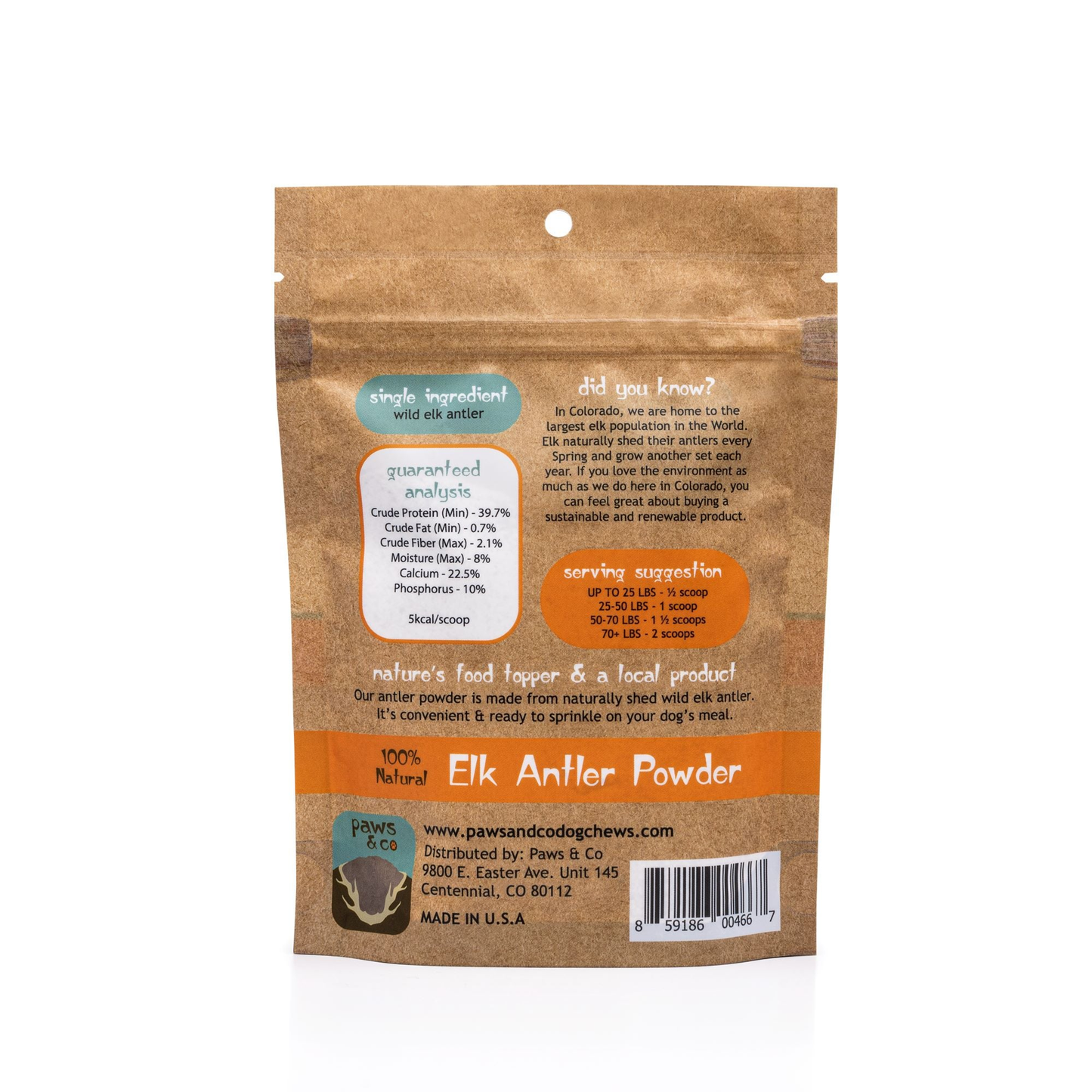 Paws & Co Elk Antler Powder Food Topper