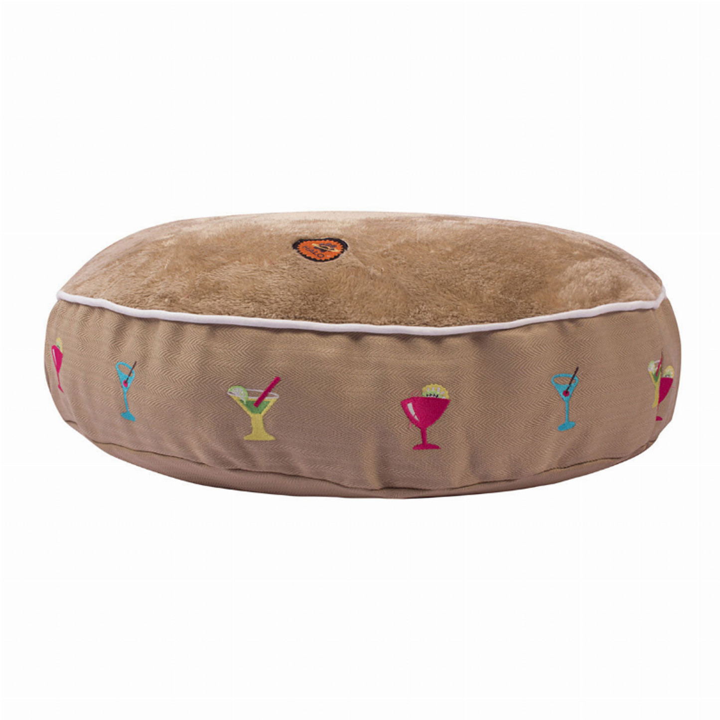 Halo Martinis Round Dog Bed