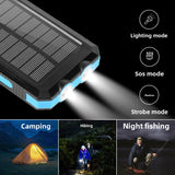 Waterproof solar charging battery camping lamp