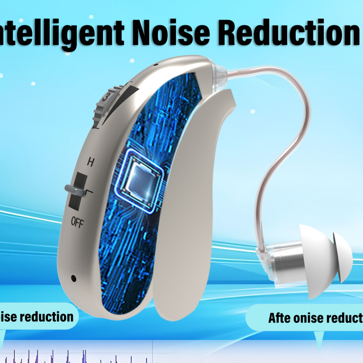 Wireless hearing aid with magnetic attachment