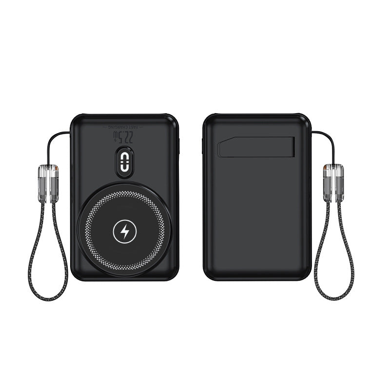 3-in-1 15W Magnetic Wireless Portable Charger 22.5W Power Bank with Built-in Cable and Watch Charging