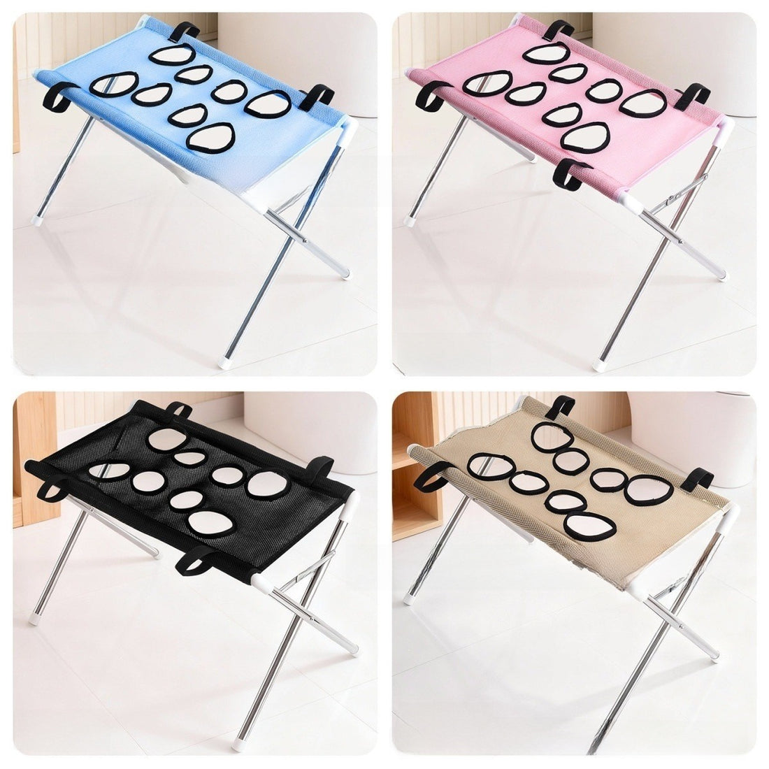 Foldable Pet Bathing Stand with Non-Slip Mesh
