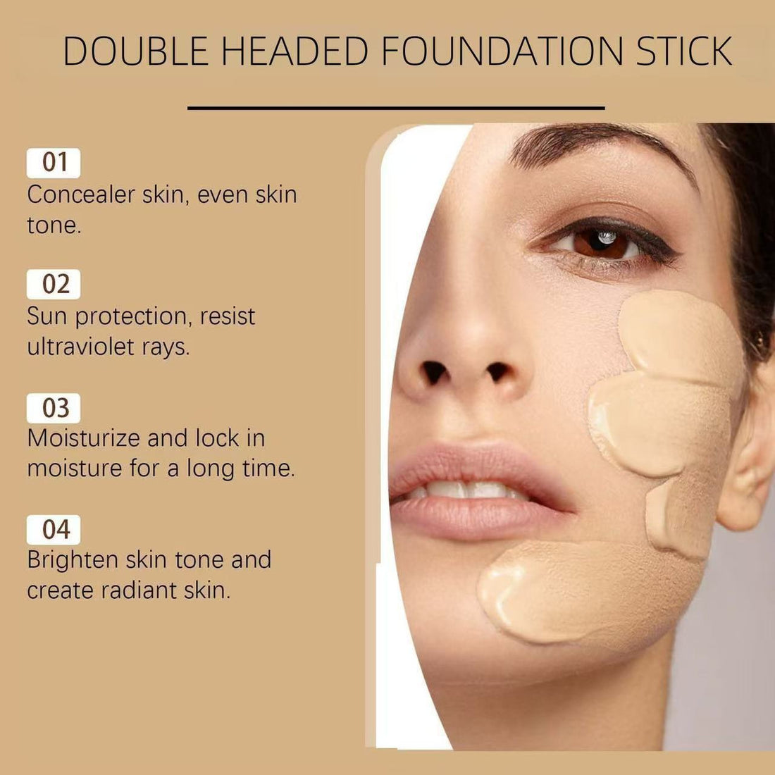 Lightweight stick foundation in a twist-up tube, photo 4