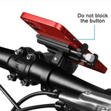 Aluminum bike phone mount 360-degree rotation detail