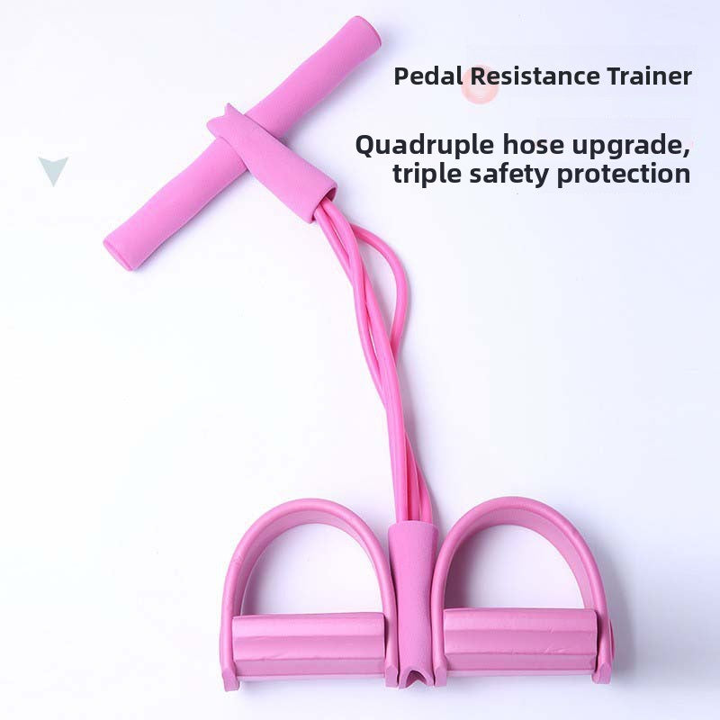 Pedal Tensioner Fitness Set with Elastic Tubes
