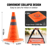 18-Inch Collapsible Traffic Safety Cones close-up detail shot