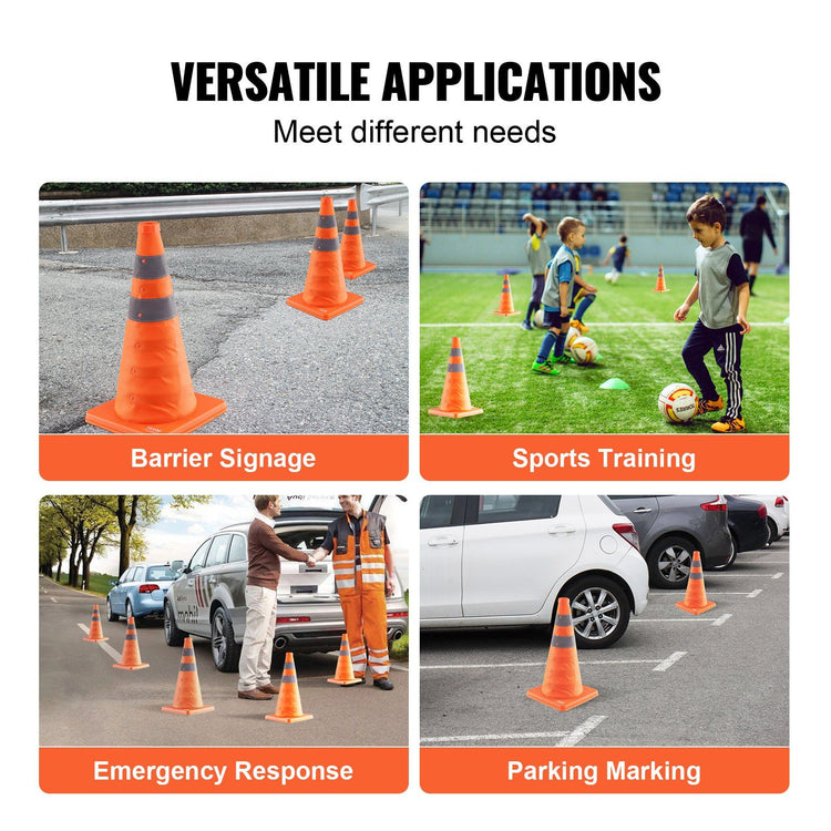 18-Inch Collapsible Traffic Safety Cones package contents photo