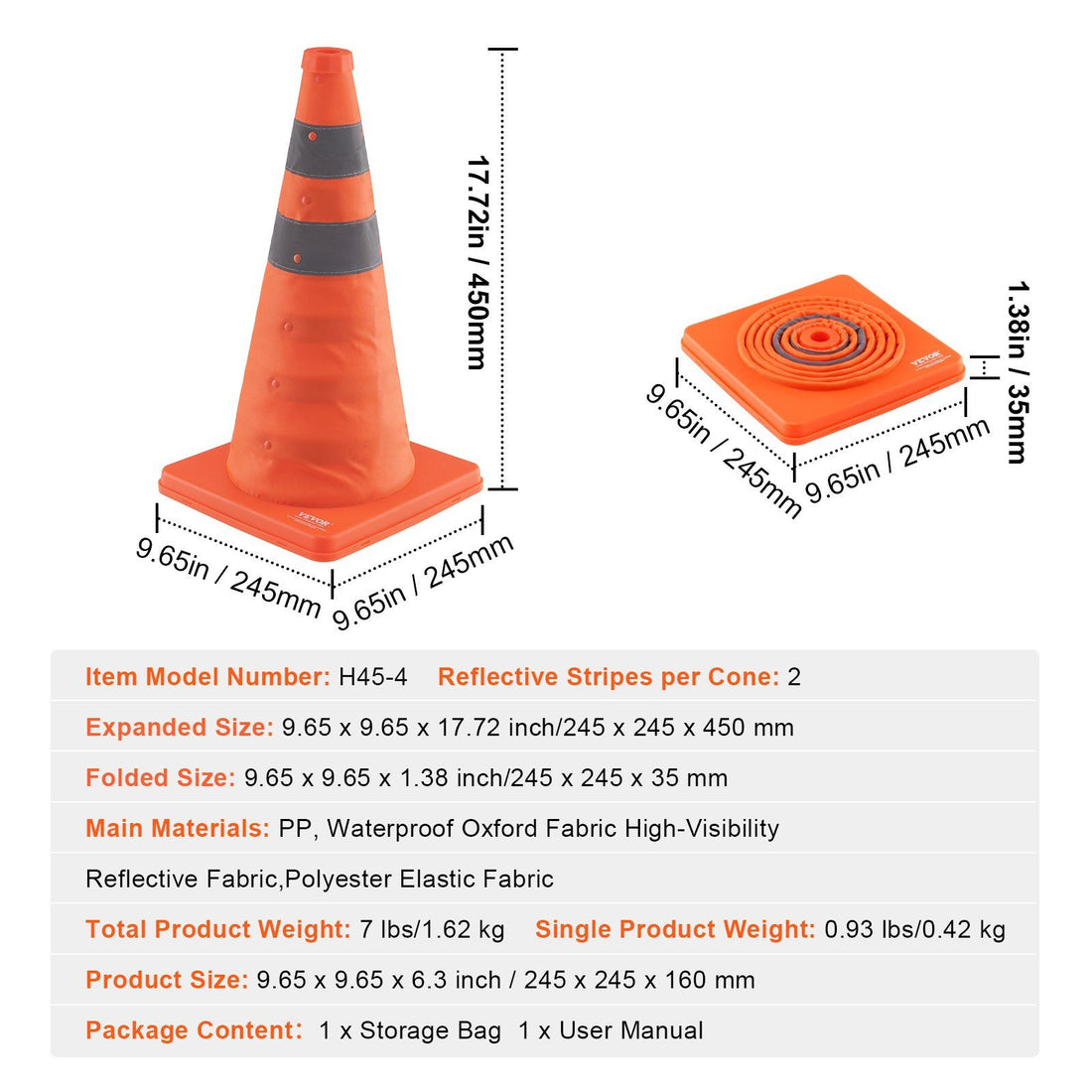 18-Inch Collapsible Traffic Safety Cones lifestyle context photo